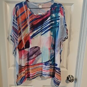Chico's Multicolor Abstract Women's Blouse